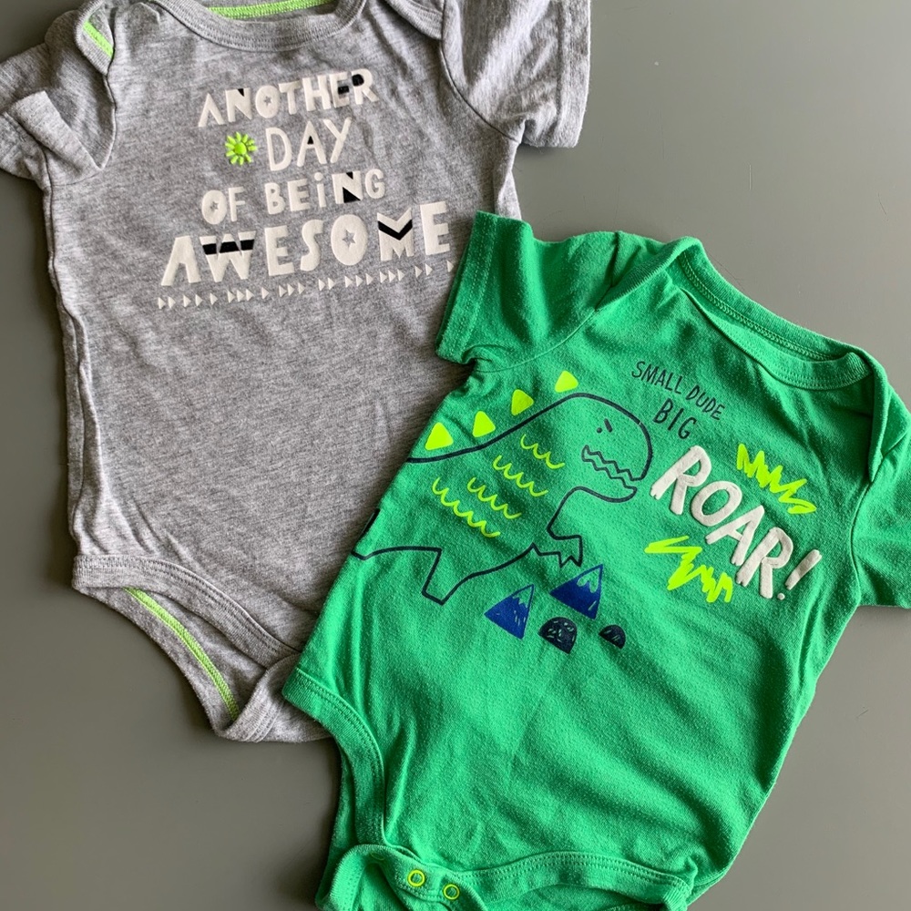 EUC Cute Cat & Jack Onesies sz 3M-6M